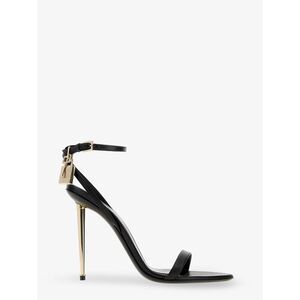 Tom Ford Women Leather Sandals With Metal Padlock Detail
